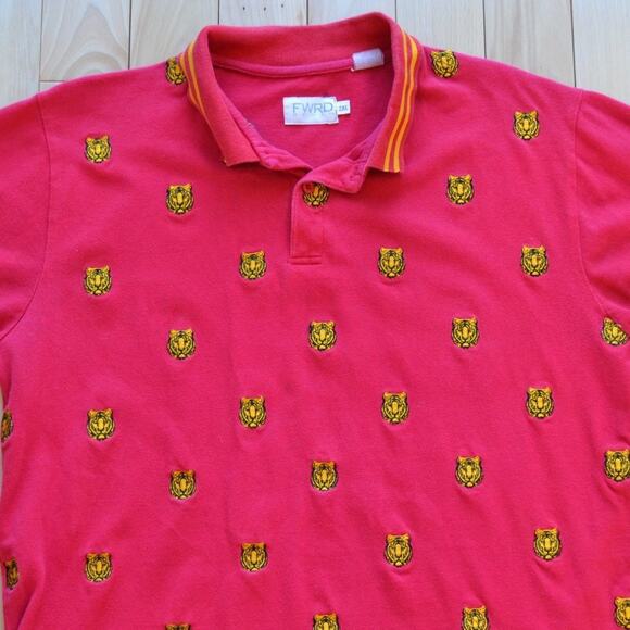 Vintage FWRD DENIM Tiger Polo Shirt - Picture 2 of 7